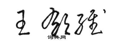 骆恒光王郁维草书个性签名怎么写