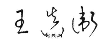 骆恒光王真卫草书个性签名怎么写