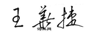 骆恒光王华捷草书个性签名怎么写