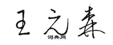 骆恒光王元森草书个性签名怎么写