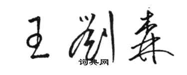 骆恒光王刘森草书个性签名怎么写