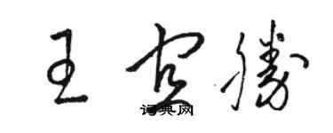 骆恒光王宜胜草书个性签名怎么写