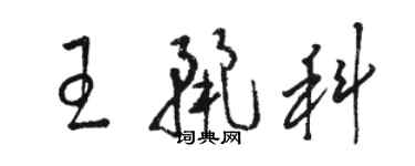 骆恒光王丽科草书个性签名怎么写