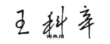 骆恒光王科辛草书个性签名怎么写