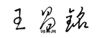 骆恒光王昌铭草书个性签名怎么写