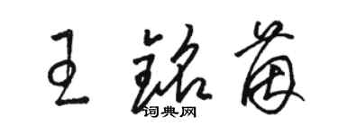骆恒光王铭茵草书个性签名怎么写