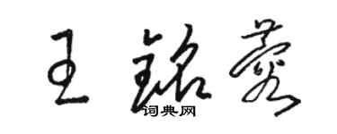 骆恒光王铭蓉草书个性签名怎么写