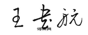 骆恒光王书航草书个性签名怎么写