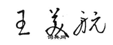 骆恒光王美航草书个性签名怎么写