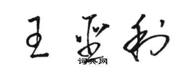 骆恒光王圣利草书个性签名怎么写