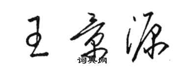 骆恒光王景源草书个性签名怎么写