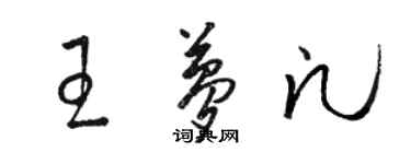 骆恒光王梦凡草书个性签名怎么写