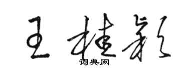 骆恒光王桂颖草书个性签名怎么写