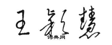 骆恒光王颖慧草书个性签名怎么写