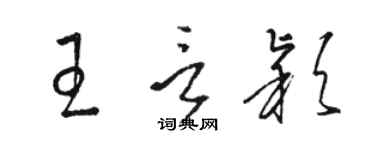 骆恒光王言颖草书个性签名怎么写