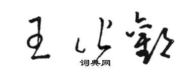 骆恒光王皆欢草书个性签名怎么写