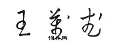 骆恒光王万武草书个性签名怎么写