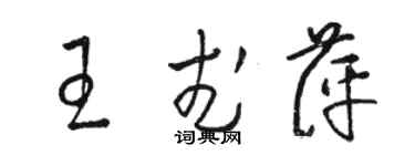骆恒光王武萍草书个性签名怎么写
