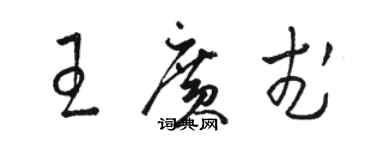 骆恒光王广武草书个性签名怎么写