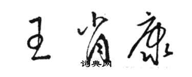 骆恒光王肖康草书个性签名怎么写