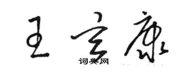 骆恒光王玄康草书个性签名怎么写