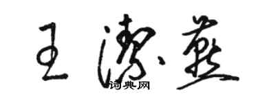 骆恒光王洁燕草书个性签名怎么写