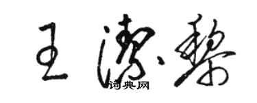 骆恒光王洁黎草书个性签名怎么写