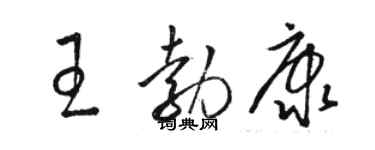 骆恒光王勃康草书个性签名怎么写
