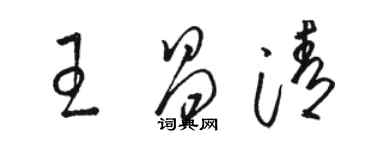 骆恒光王昌清草书个性签名怎么写