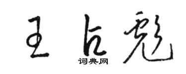 骆恒光王占彪草书个性签名怎么写