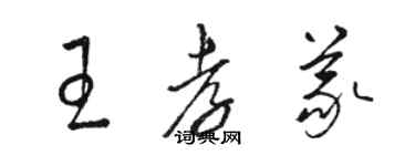 骆恒光王孝义草书个性签名怎么写