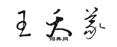 骆恒光王夭义草书个性签名怎么写
