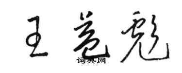 骆恒光王益彪草书个性签名怎么写