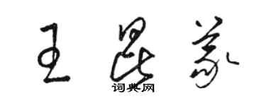 骆恒光王昆义草书个性签名怎么写