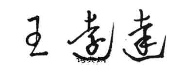 骆恒光王远达草书个性签名怎么写