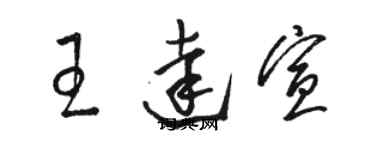 骆恒光王达宣草书个性签名怎么写