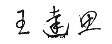 骆恒光王达思草书个性签名怎么写