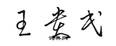 骆恒光王贵民草书个性签名怎么写