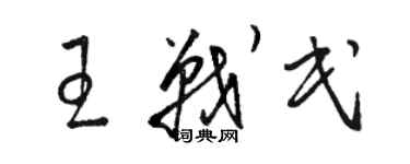 骆恒光王战民草书个性签名怎么写