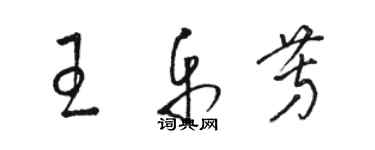 骆恒光王乐芳草书个性签名怎么写