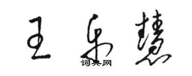 骆恒光王乐慧草书个性签名怎么写