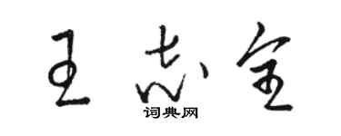 骆恒光王志全草书个性签名怎么写
