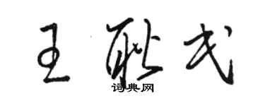 骆恒光王耿民草书个性签名怎么写
