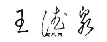 骆恒光王德泉草书个性签名怎么写