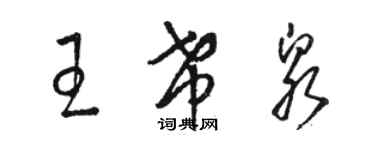 骆恒光王希泉草书个性签名怎么写