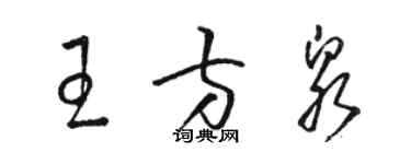 骆恒光王方泉草书个性签名怎么写