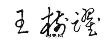 骆恒光王树跃草书个性签名怎么写