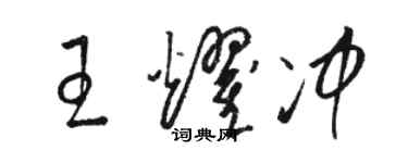 骆恒光王耀冲草书个性签名怎么写