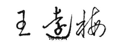 骆恒光王远梅草书个性签名怎么写