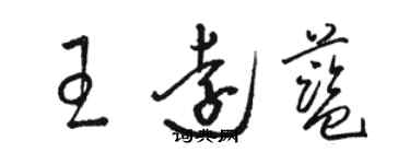 骆恒光王远蓝草书个性签名怎么写
